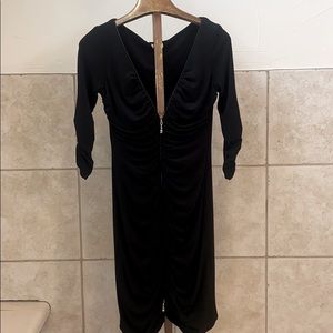 Cache black ruched dress